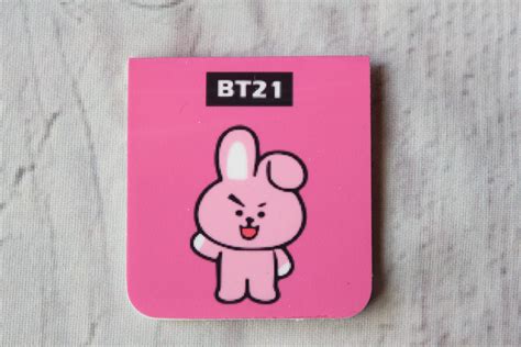 Bt21 Character Inspired Magnetic Bookmarks Etsy
