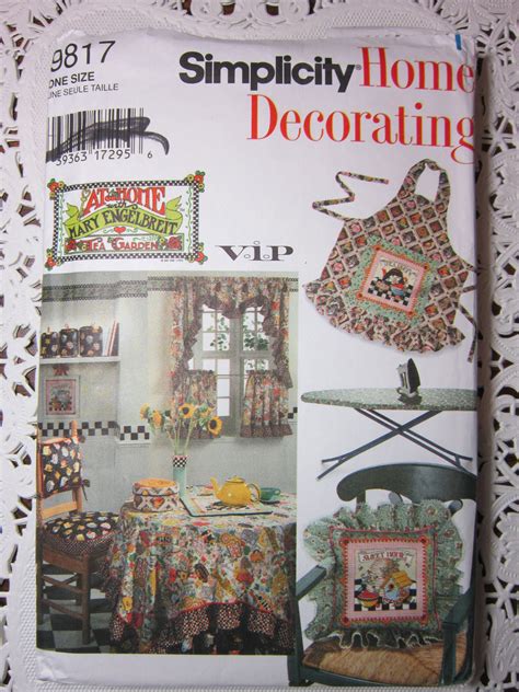 Uncut Simplicity Home Decorating 9817 Kitchen Accessories Etsy