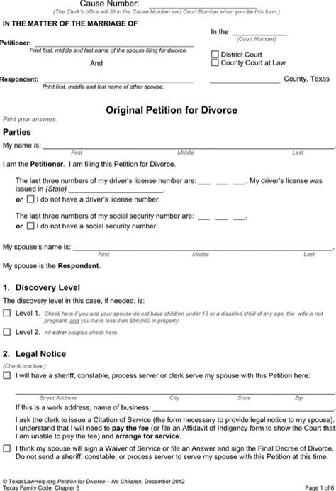 Free Printable Divorce Forms Michigan Tutoreorg Michigan Divorce