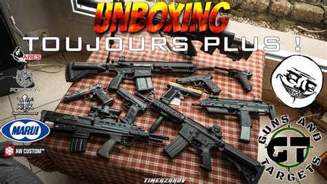 Unboxing Airsoft Toujours Plus Guns And Targets Fr Youtube