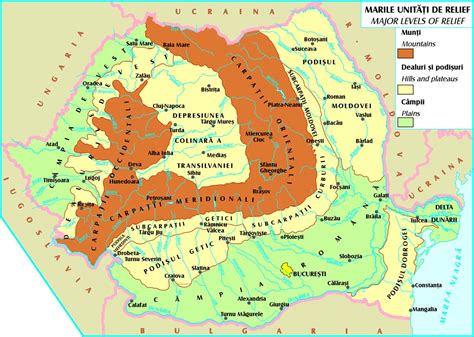 Geografilia Hărți Relief România