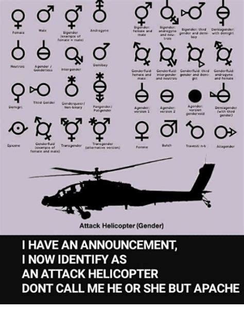 Apache Attack Helicopter Gender Symbol Trend Meme