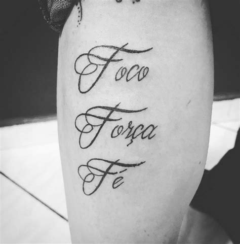 tattoo foco força e fe Amo Tatuagem