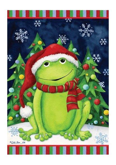 Merry Christmas!!! | Frog art, Frog pictures, Christmas flag