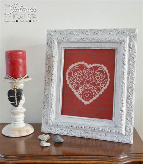 Upcycled Picture Frame Valentine Decor With Images Diy Picture