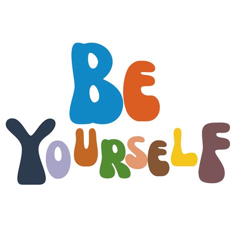 Be Yourself Text Calligraphy Clipart Typography Digital Art