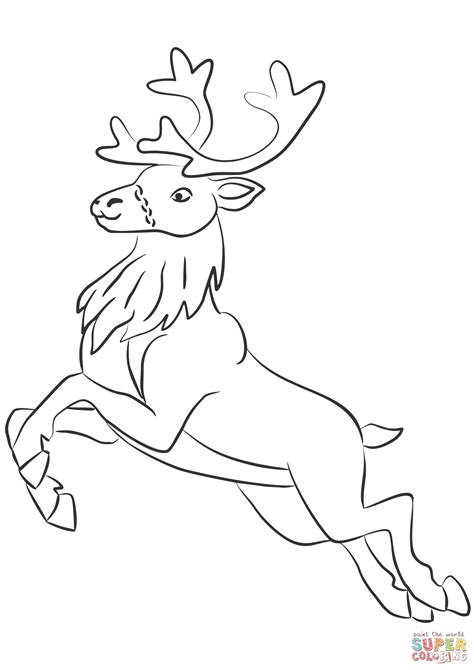 Reindeer Pictures To Color Picturemeta