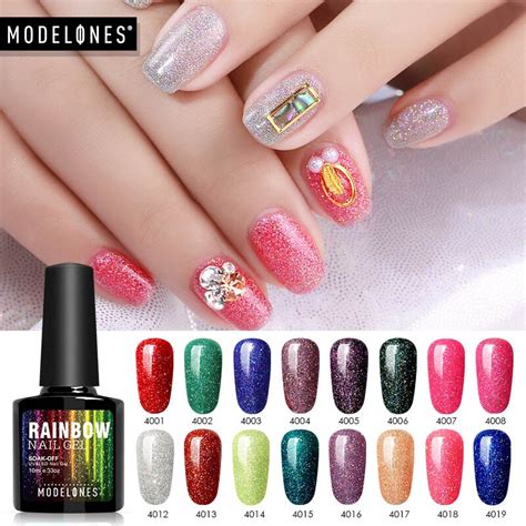 Modelones Nail Gel Polish Neon Nail Gel Polish Soak Off Uv Colorful