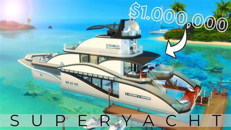 Million Dollar Superyacht The Sims 4 Speed Build Nocc Youtube