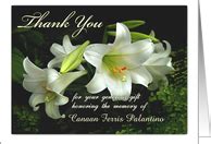 Dear _, words cannot fully express the thanks we feel for your thoughtful donation of funds for the purchase of a memorial bench at the zoo for my parents. Thank you Cards for Sympathy Donation from Greeting Card ...