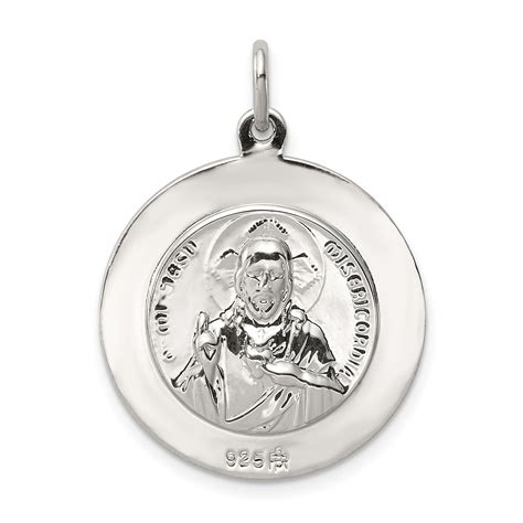 Sterling Silver Queen Of The Holy Scapular Medal Fine Jewelry T