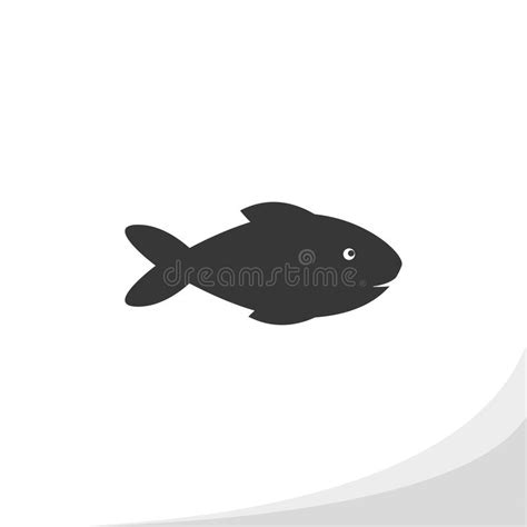Download Fish Silhouette Icon Simple Flat Style Vector Illustration ...