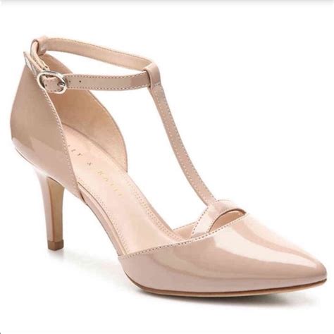 Beige Kelly And Katie Heels T Strap Shoes Chic Shoes Pumps