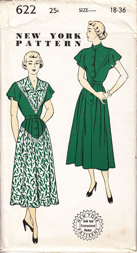 Vintage Sewing Pattern 1950s Dress Pattern Reproduction Rockabilly