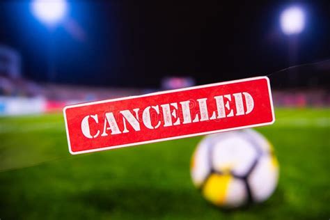 Cancelled Football League Soocer Match Euro Tournament And