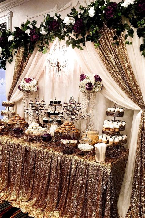 Elegant wedding dessert table styled by @bizziebeecreations | Gold cake
