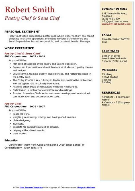 Chef Summary For Resume Commis Chef Resume Sample Chef Resumes
