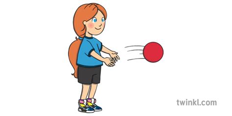 Girl Throwing Ball Pe Kit High Tops Ks1 Illustration Twinkl