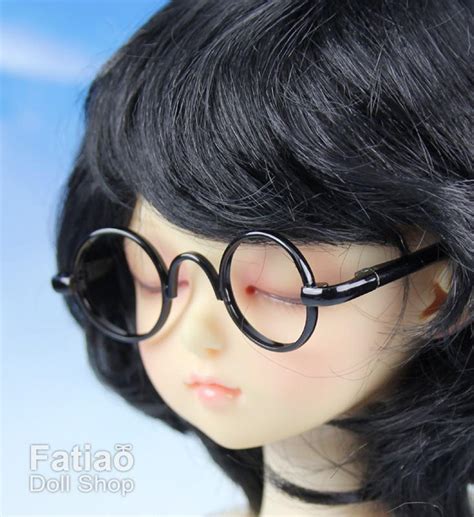 Dolls Black New Fashion Dolls Round Frame Glasses Fit 14 Bjd Msd Mini