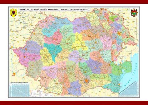 Capitala republicii moldova este chișinău. Romania si Republica Moldova. Harta administrativa ...