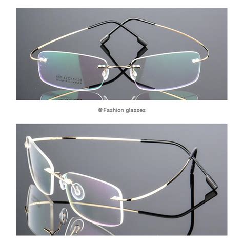 buy flexible ultralight rimless memory titanium magnetic reading glasses strength 1 0~ 4 0