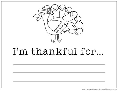 You can also print at half size to make a nice little notecard you can set out at each place setting on your thanksgiving table. My Cup Overflows