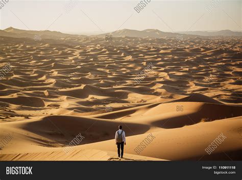 Man Lost Desert Dunes Image And Photo Free Trial Bigstock
