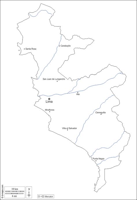 Provincia De Lima Mapa Gratuito Mapa Mudo Gratuito Mapa En Blanco