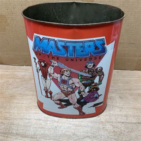 Vintage He Man 1983 Motu Cheinco Masters Of The Universe Garbage Or Trash Can 114 99 Picclick