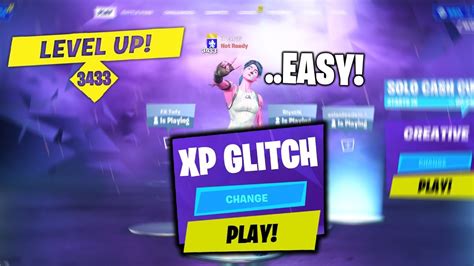 It features a new glitch which allows you to complete any place top 10 challenge without placing top 10! HUGE XP GLITCH in Fortnite! (New Unlimited XP Glitch ...
