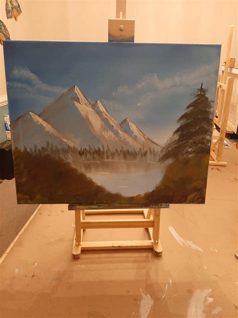 Distant Mountain Painting