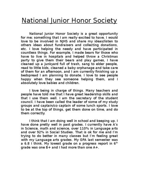 Nhs application essay sample example national honor society essays. Pin on Home Design