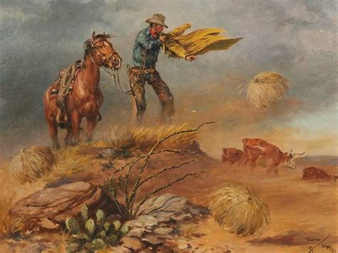 Storm Brewing Western Art Painting Equine Art