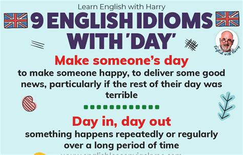 10 English Idioms With Day Learn English With Harry