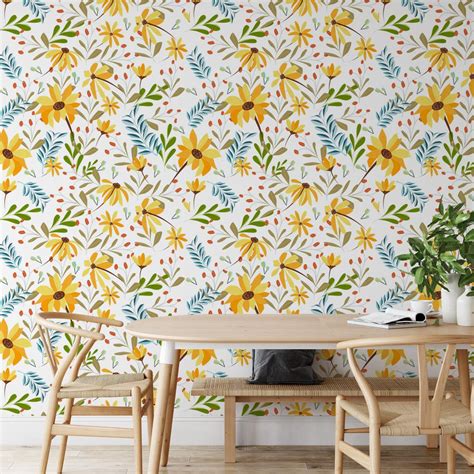 Peel And Stick Removable Floral Wallpaper Wallpaper Vintage Etsy