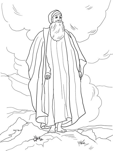 Moses Strikes The Rock Coloring Sheet Coloring Pages
