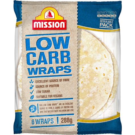 Mission Wraps Low Carb 288g 6 Pack Woolworths