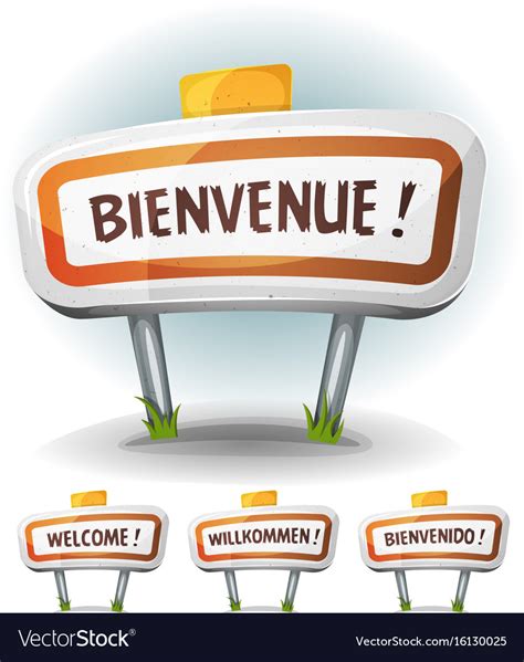 Welcome Town Or City Sign Royalty Free Vector Image