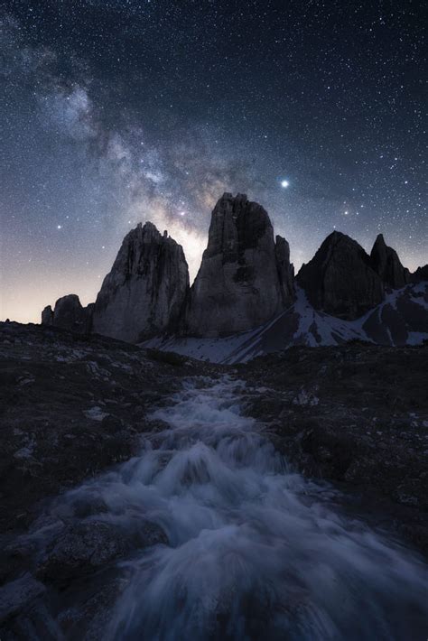 Milky Way Over Tre Cime Di Lavaredo By Jonathan Giovannini 500px Hd