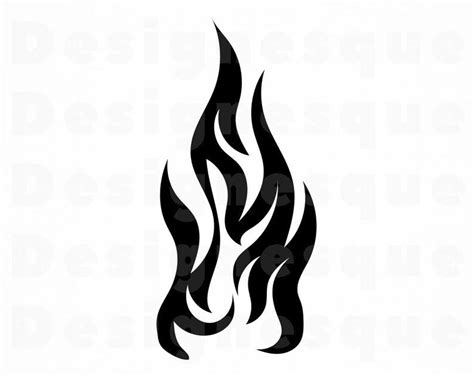 Crmla Silhouette Flame Clipart Black And White