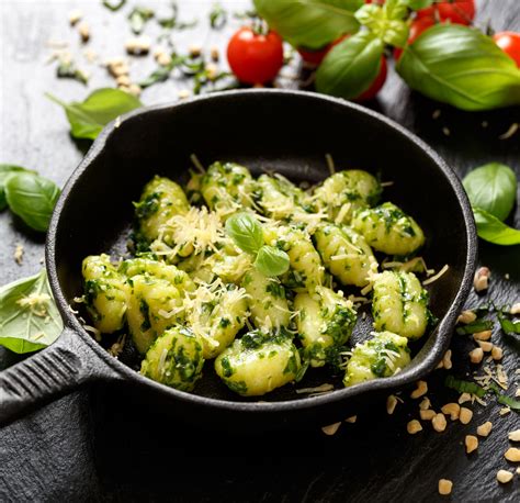 Gnocchi With Herb Pesto Delicious Italian Vegetarian Dish Nuttelex