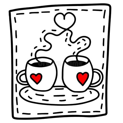 Two Coffee Hearts Stock Illustrations 381 Two Coffee Hearts Stock