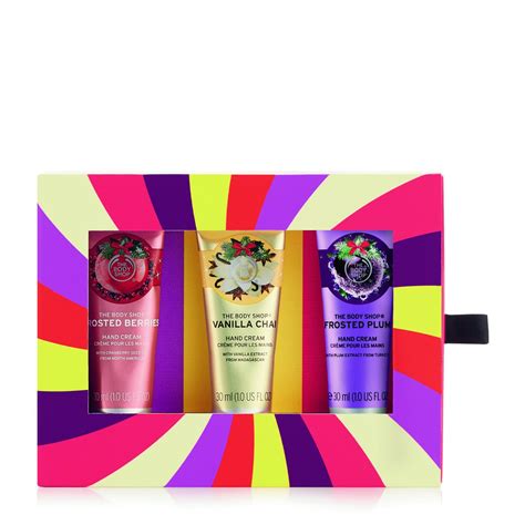 the body shop limited edition seasonal hand creams trio t set 3pc set of assorted hand