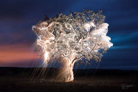 Long Exposure Light Painting Landscapes With Fireworks On Inspirationde