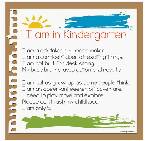 Kindergarten Kiosk Justifying Kindergarten Play