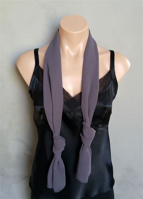 Buy Custom Purple Taupe Chiffon Scarf Made To Order From All Seasons