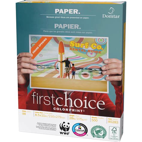 Domtar Dmr85283 Firstcoice Colorprint Paper 500 Ream White