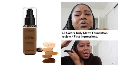 Very high pigment, matte, long lasting. La Colors Truly Matte Foundation Review l First ...