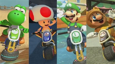 Mario Kart 8 Deluxe All Characters Winning Animations Bikes Youtube