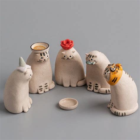 Adorable Cat Ceramic Collection 5 Styles Available From Apollo Box